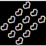 Resim 12 Adet Gökkuşağı Rengi-her Biri 3 Cm Kişiselleştirilmiş Mozaik Aşk Araba Çıkartmaları Ve Çıkartmaları Araba Aksesuarla 