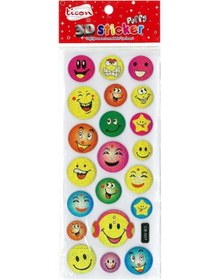 Resim Ticon 3d-9 Ifade Şekilli-3 Puffy Sticker 177560 