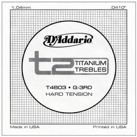 Resim D'addario T4603 Titanium Hard - Sol - Tek Tel Klasik Gitar Tek Tel 