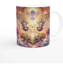 Resim Terazi Burcu Baskılı Kahve Kupası - Elementsel Doğa Krallığı Temalı Vs3 