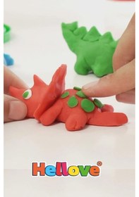 Resim Kutulu Rengarenk Doğal Oyun Hamuru 6 Adet Oyun Hamuru Play Dough 6 X 100 Gram 