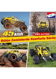 Resim Haıboxıng 1/16th Scale 4wd Brushless Truck Uzaktan Kumandalı Araba Rtr Sarı + 1500 Mah 7.4v 2s 30c Lipo Batarya 