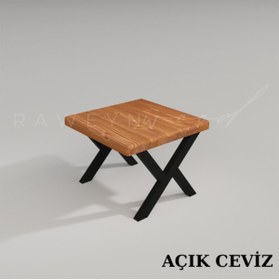 Resim deryawood Raweyn Masif Ahşap Purunus Ofis Sehpa 60*60*45 