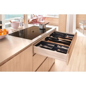 Resim Blum Ambia-line Çekmece İçi Kaşıklık Antrasit-mat Siyah 120 Cm. Modül Zc7s500bs3-120 