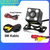 Resim ucuzcu market Geri Vites Kamera (4 Led Gece Görüş + Kablo Seti Ile Birlikte) 
