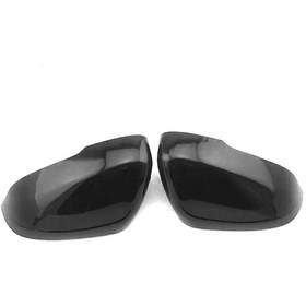 Resim S60 V40 2011-2017 İçin Parlak Siyah Yan Dikiz Aynası Kapakları - 31402636, 31402628'e Uygun 
