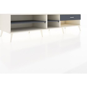 Resim Kronos Tv Ünitesi 2 Raflı Tek Çekmeceli 220x59x51 Aytaşı-antrasit Antrasıt/antrasıt - Aytası 