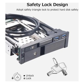 Resim Novis Liora Oem 5,25" Dahili Çift Yuvalı Sabit Disk Kutusu 2,5+3,5 Inç Sata Hdd-Ssd Muhafaza Aletsiz Tasarım 