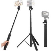 Resim Ankatek Vidalı Uzatılabilir Tripod Telefon Selfie Kamerası Geeroyoo Çubuğu Ayarlanabilir Alüminyum 140cm 1/4 Gb Profesyonel 