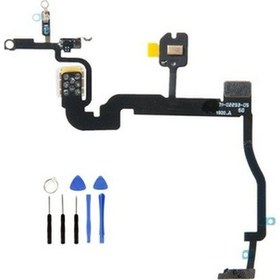 Resim iPhone Uyumlu 11 Pro Max Power Güç Flex Tamir Seti !!! 