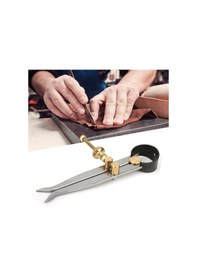 Resim Padalink 100 Mm Çelik Ve Pirinç İç Yaylı Kalem, Metal Ve Deri İşçiliğinde Keskin Çizim İçin Sıkı Tutuşlu Tasarım 