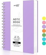 Resim RETTACY A5 not defteri, not defteri, spiral ciltli not defteri, 300 yaprak/150 sayfa, 100 g/m² kolej çizgili kağıt, PVC sert kapak, 14,5 x 21 cm, lila 