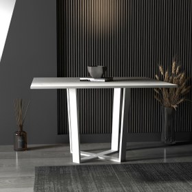 Resim Gramlan Kare Yemek & Toplantı Masası - Beyaz 