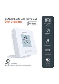 Resim Mitra Ht16s Rf Kablosuz Oda Termostatı - Beyaz 