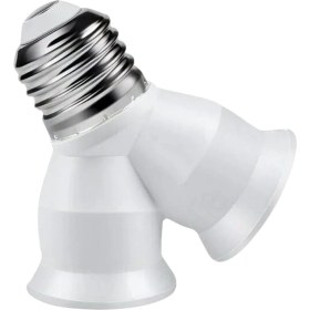 Resim E27 Duy Çoğaltıcı (Tek Duydan Çift E27 Lamba Bağlantısı) 