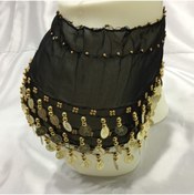 Resim Hobigram Düğün Malzemesi Şakira Kemeri/dans-siyah- Kemeri Altın Pullu – Kına Eğlence Aksesuarı, Şık Tasarım 