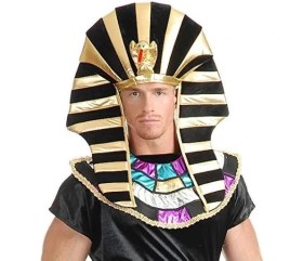 Resim Mısırlı Tutankamon Şapkası Kobra Yılan Figürlü 