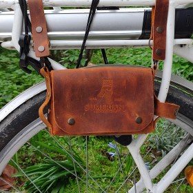 Resim Sumerian Wallet Deri Bisiklet , Motosiklet Çantası Taba ( Deri Kartlık Hediye) 