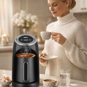 Resim Sinbo 1-4 Fincan Kapasite, Bol Köpük, Dijital Göstergeli, Otomatik Türk Kahve Makinesi SCM-2990 