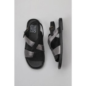 Resim Bueno Shoes Siyah Multi Deri Kadın Düz Sandalet 01WY2012 01WY2012 