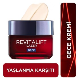 Resim Loreal Paris Revitalift Lazer X3 Yoğun Yaşlanma Karşıtı Gece Bakım Kremi 50 ml - Gratis 