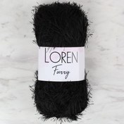 Resim Loren Furry Siyah El Örgü İpi - RF1001 - 34066 