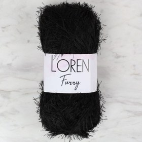 Resim Loren Furry Siyah El Örgü İpi - RF1001 - 34066 