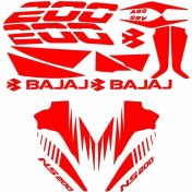 Resim Bajaj Pulsar Ns200 Uyumlu Kırmızı Sticker Set 