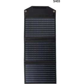 Resim Sh-03 30W Hızlı Şarj Taşınabilir Güneş Enerji Paneli Şarj Istasyonu - Siyah 