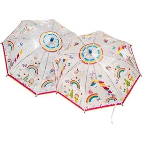 Resim Floss & Rock Renk Değiştiren Şeffaf Şemsiye/ Rainbow Fairy Mavi 
