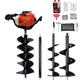 Resim Gardenpro Gp630 Çift Helezonlu Toprak Burgu Makinası Seti 3.1 Hp 