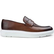 Resim Deery Hakiki Deri Taba Rengi Loafer Erkek Ayakkabı Taba 