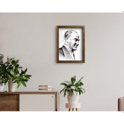 Resim Bk Home Atatürk Tasarımlı Doğal Masif Ahşap Çerçeveli Tablo 45X65 (551057625) 