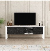 Resim Tv Sehpası Rüya Beyaz Mermer Desen 140 Cm 