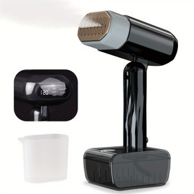 Resim 1800W Taşınabilir Giysi Buhar Makinesi Sıcaklık Göstergeli, 230V Avrupa Standart Fişli, Plastik Kırışık Giderici, Askılı Tasarım ve Saklama Bardaklı 