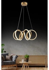 Resim İstanbul Avize Delux Eskitme Ledli Modern Beyaz Power Led Avize 