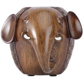 Resim Ganzhoushop Yaratıcı Ahşap Fil Fırça Saksısı Masa Düzenleyici Kalemlik Kırtasiye Kutusu Ofis Okul İçin 