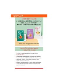 Resim Missha Talks Vegan Squeeze Sheet Mask Vegan Yaprak Maske - Power Cleanser 