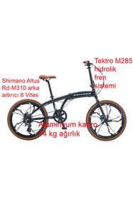 Resim Salcano Slcn 400 HD 8 Vites, 24 Jant Hidrolik Fren Katlanır Bisiklet 