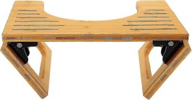 Resim 7 İnç (yaklaşık 17,8 Cm) Bambu Tuvalet Taburesi Compitiabe Banyolu Komplo, Katlanabilir Komodin Taburesi, Doğal Renk 