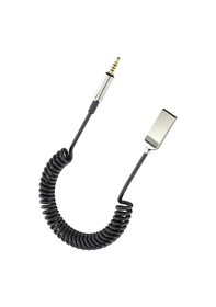 Resim Bluetooth Aux Araç Adaptörü Usb 3.5mm Kablosuz Müzik Alıcı 