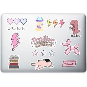 Resim Aksesuar Pink Pembe Temalı Laptop Notebook Tablet Telefon Sticker Set 004 