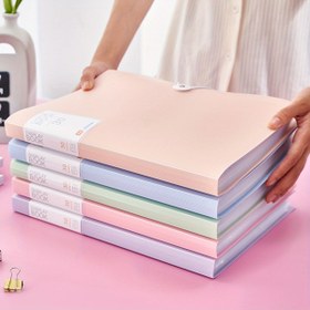 Resim 1 adet A4 Dosya, 30 Sayfa, Şeffaf Çok Katmanlı Gevşek Yapraklı Dosya, Test Kitabı, Bilgi Kitabı, Sanat Koleksiyonu Kitabı, Sergi Kitabı, Belge Düzenleyici, Okul ve Ofis İçin (Düğmeli) 