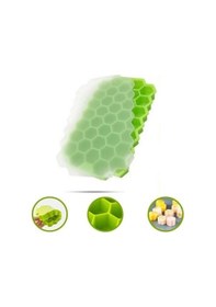 Resim 37 Bölmeli Slikon Petek Şeklinde Buz Kalıbı Yeşil 