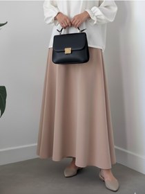 Resim CHUL SCUBA KLOŞ ETEK -BEJ- GENİŞ BEDEN ARALIĞI 