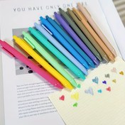 Resim 12 adet parlak renkler / 8 adet pastel renkli jel mürekkep kalem, Renkli Jel Mürekkep, Pürüzsüz Yazma, Okul ve Ofis Malzemeleri için Bulaşmaz 