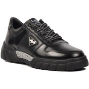 Resim Marcomen 152-19503 Siyah Hakiki Deri Erkek Sneaker 