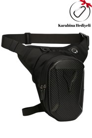 Resim Av A Dos Uniseks Kabuk Korumalı Suya Dayanıklı Motorcu Bacak Çapraz Omuz Bel Çantası 