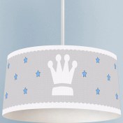 Resim Talia Home Kral Tacı Çocuk ve Bebek Odası Fon Perdesi 2 Kanat TLA-117 