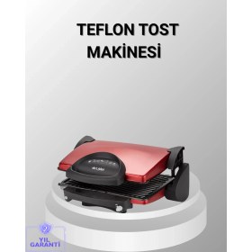 Resim Datatek Tost Makinesi Kırmızı Döküm Plaka 6+ Dilim Çok Kapasiteli Izgara 